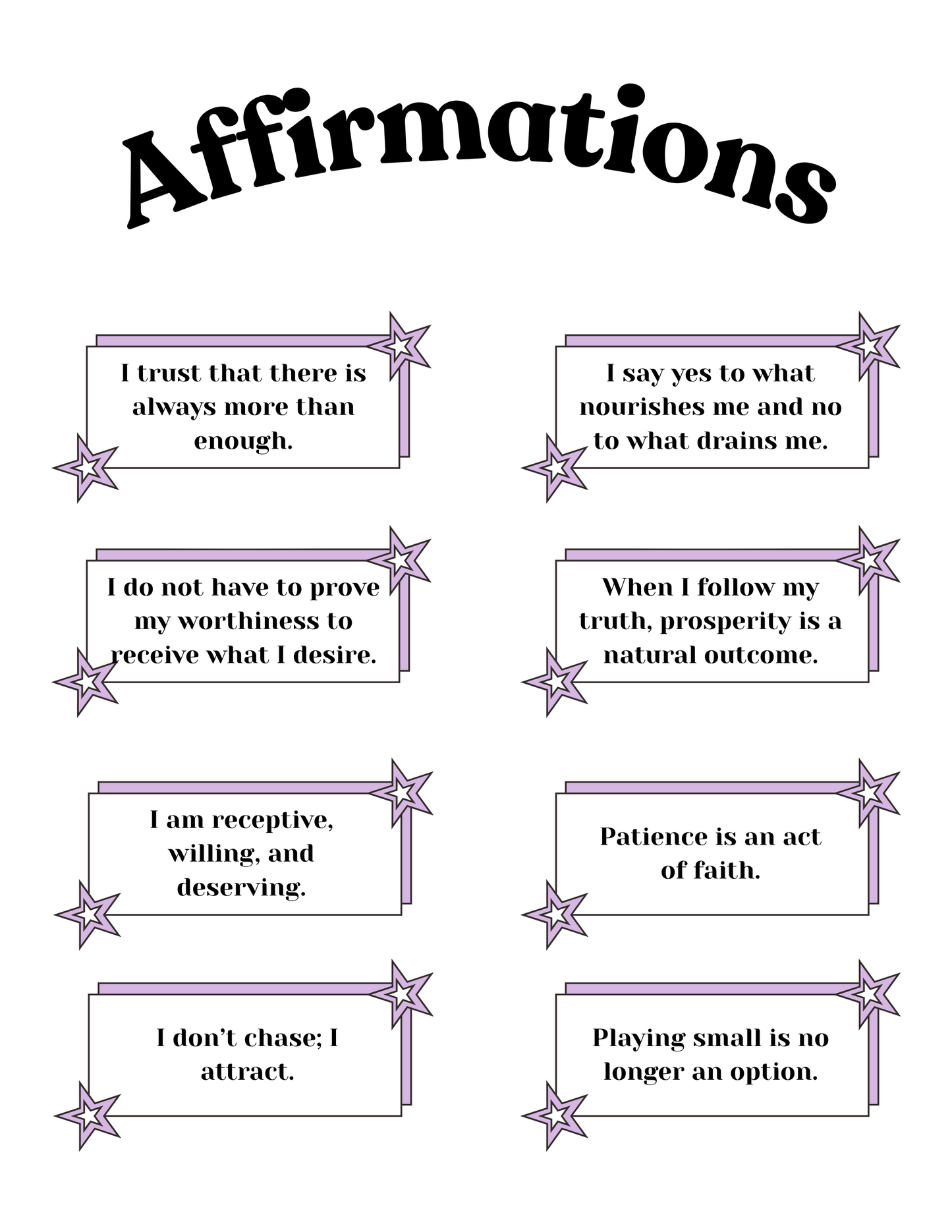 Spiritual Affirmations Card Deck